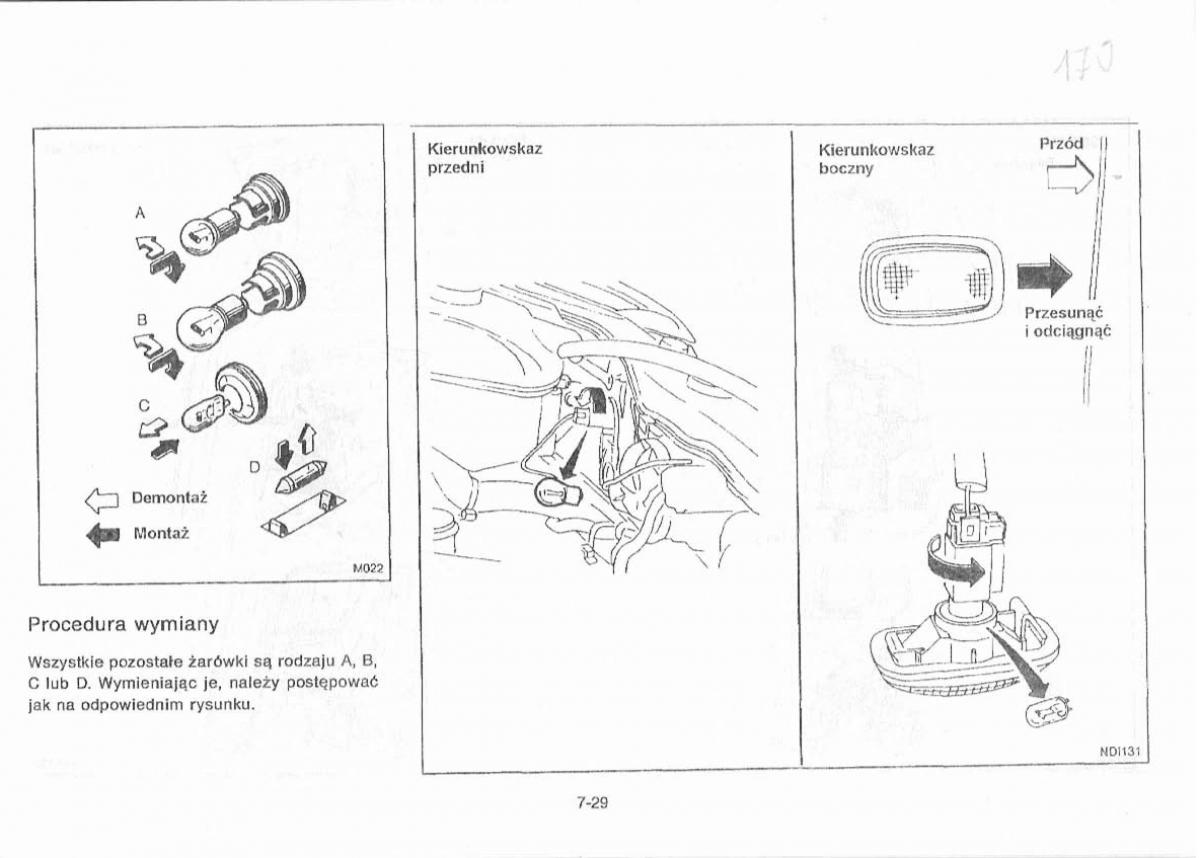 Nissan Primera P11 II instrukcja obslugi / page 163