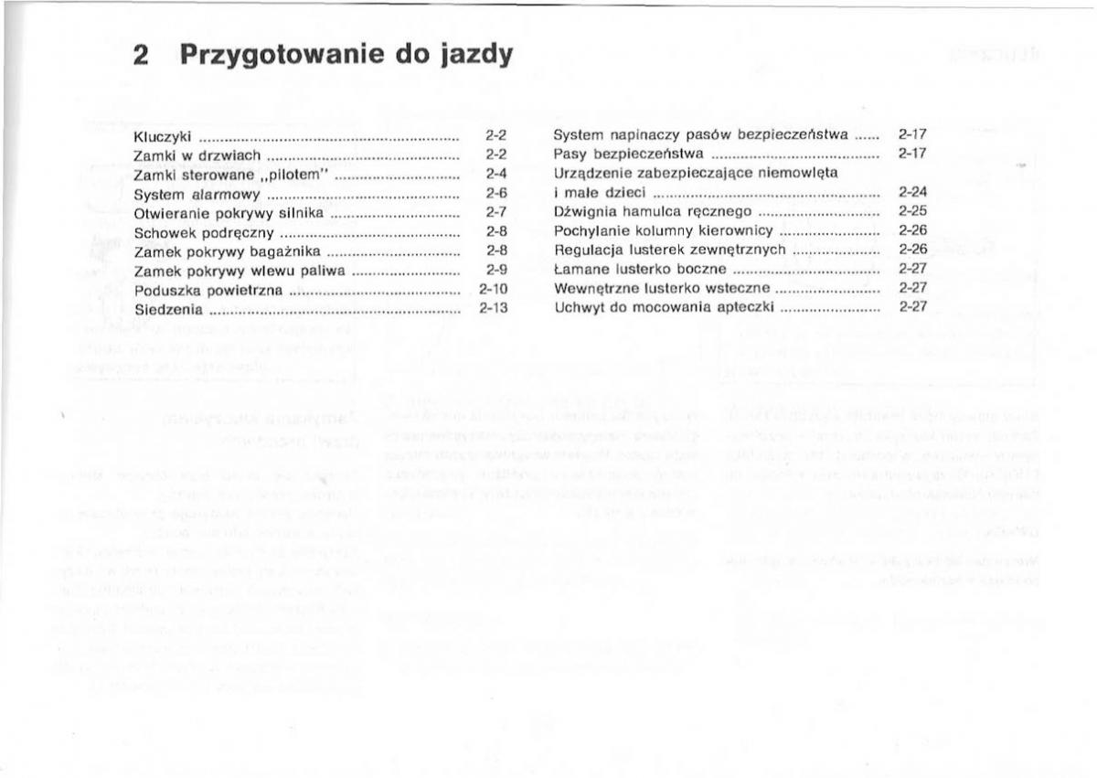 Nissan Primera P11 II instrukcja obslugi / page 29