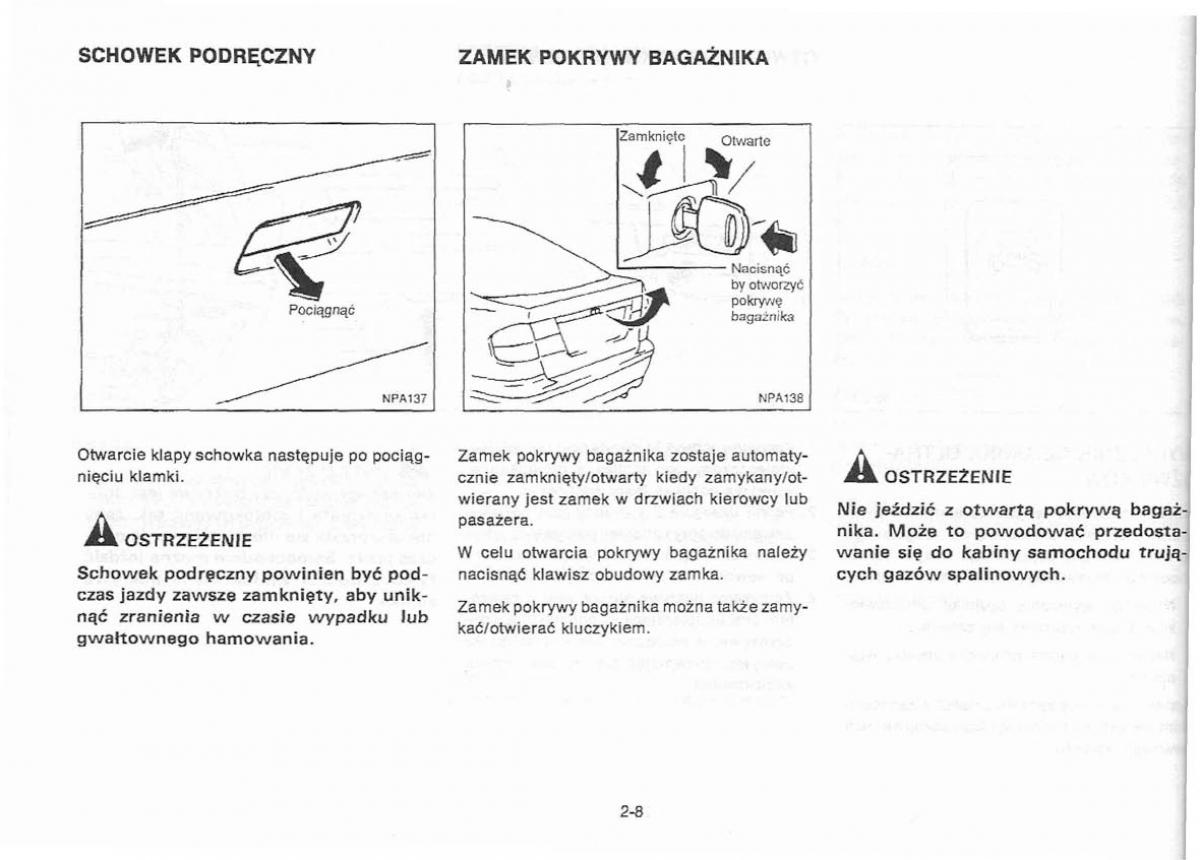 Nissan Primera P11 II instrukcja obslugi / page 36