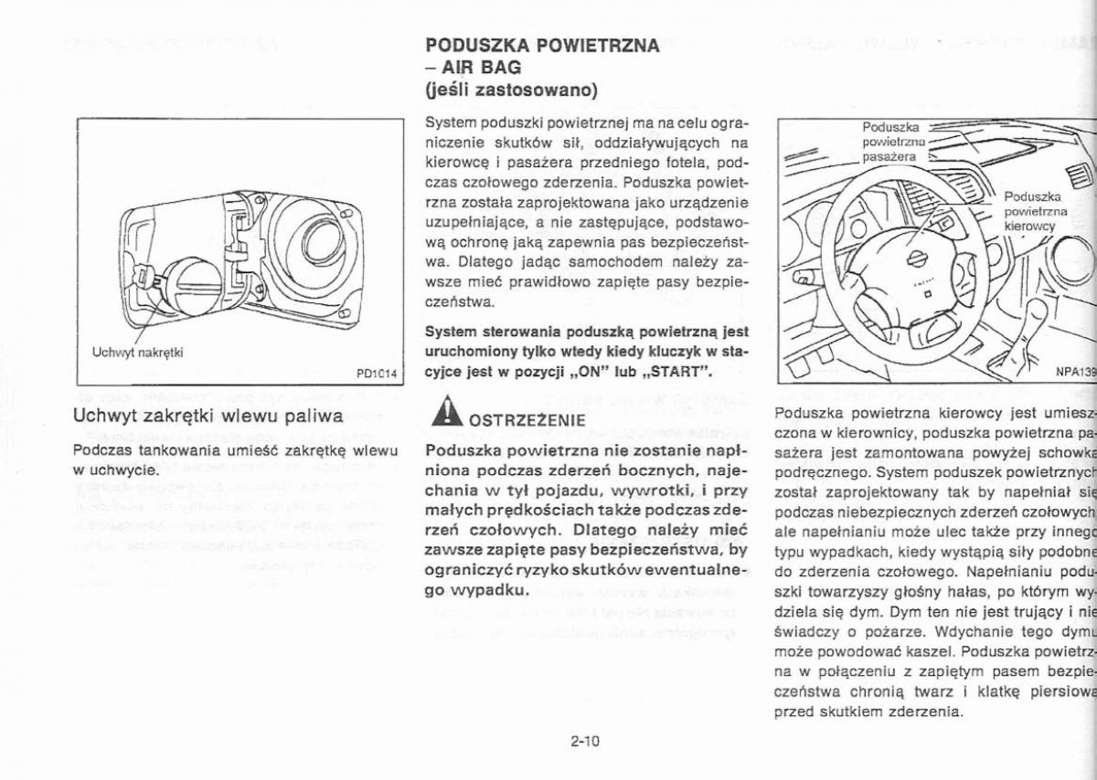 Nissan Primera P11 II instrukcja obslugi / page 38