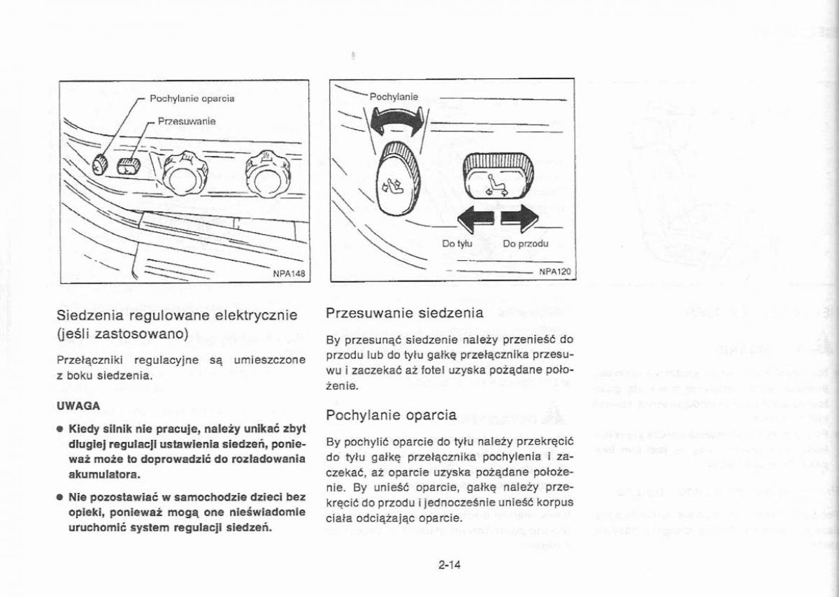 Nissan Primera P11 II instrukcja obslugi / page 42