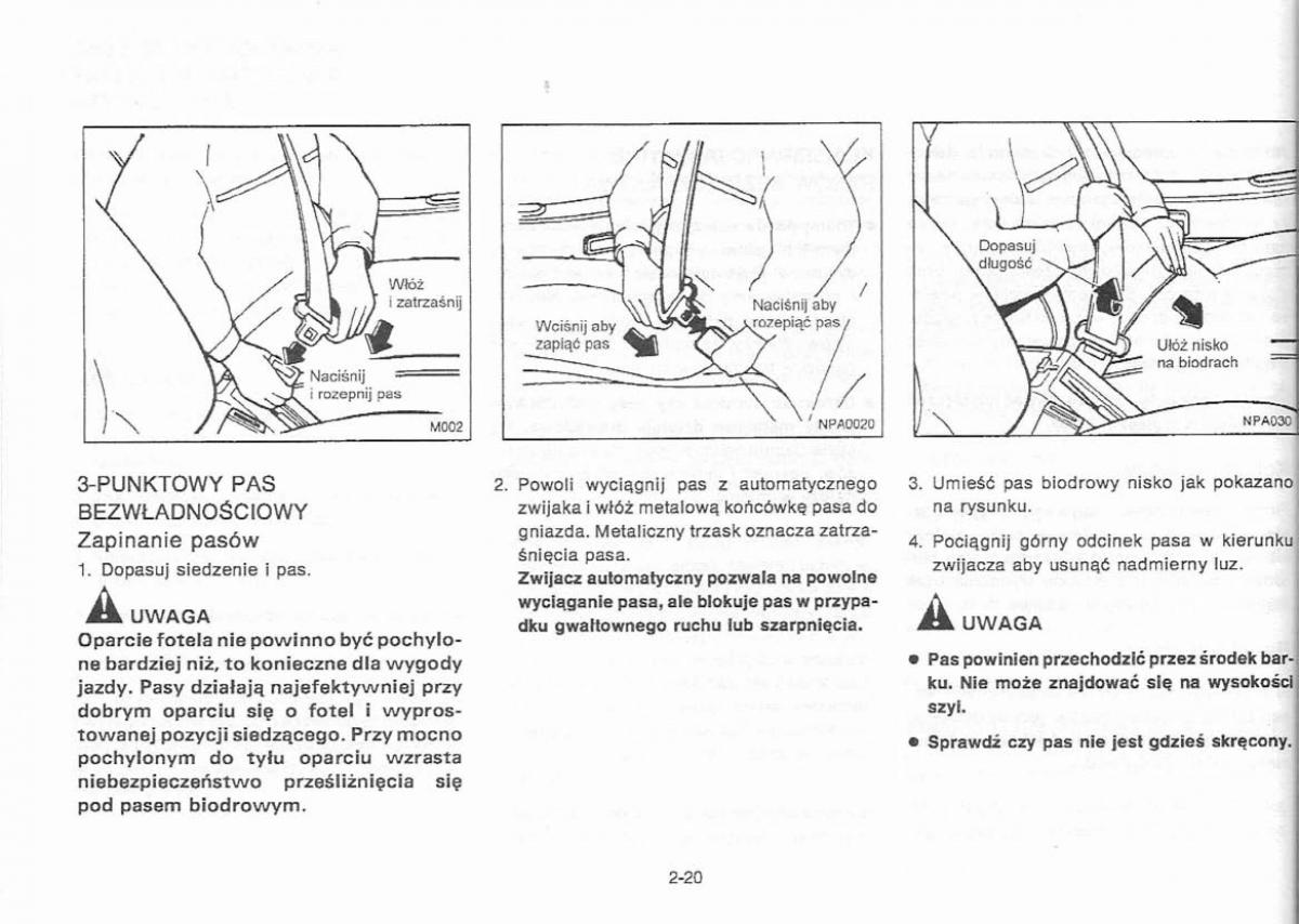 Nissan Primera P11 II instrukcja obslugi / page 48