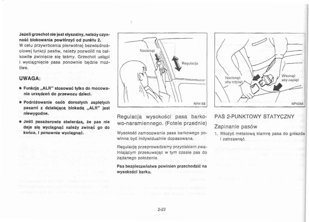 Nissan Primera P11 II instrukcja obslugi / page 50