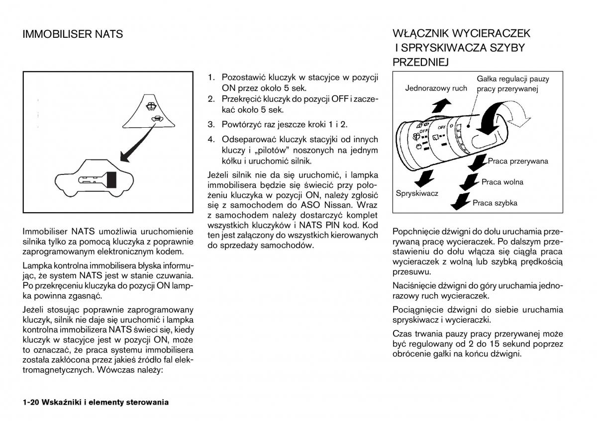 Nissan Primera P12 III instrukcja obslugi / page 20