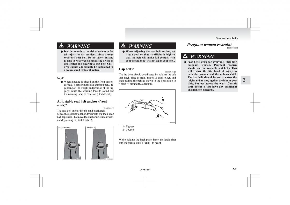 Mitsubishi L200 IV manual / page 56