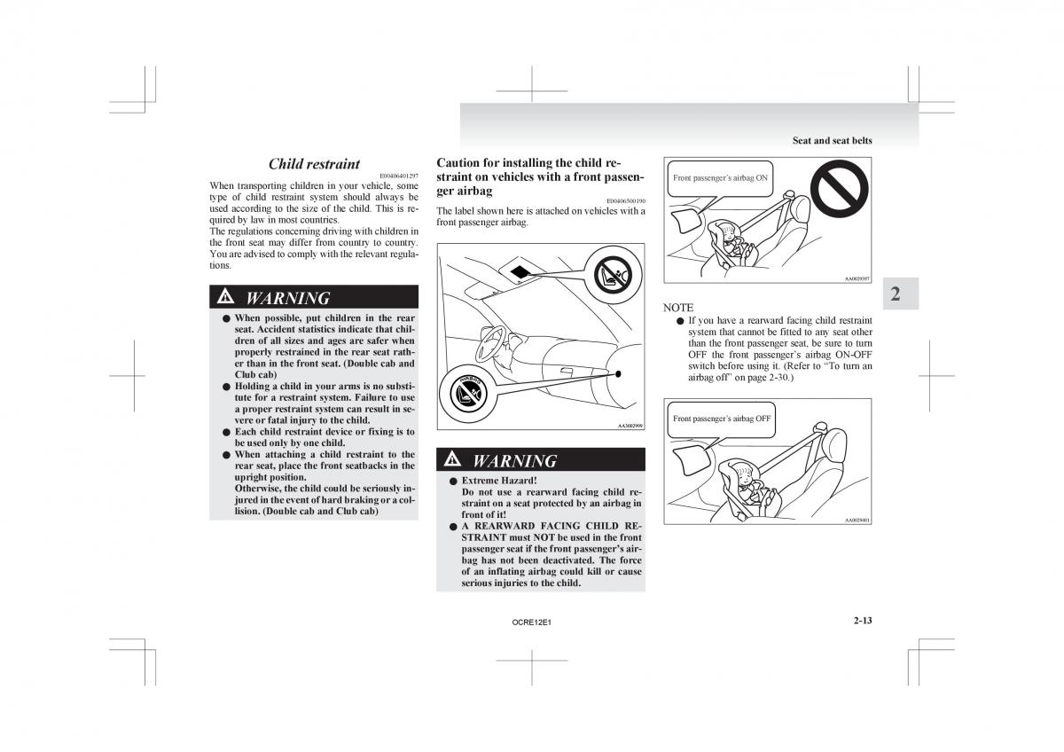 Mitsubishi L200 IV manual / page 58