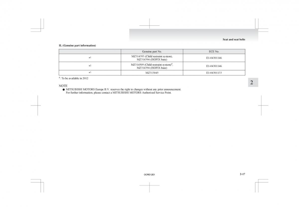 Mitsubishi L200 IV manual / page 62