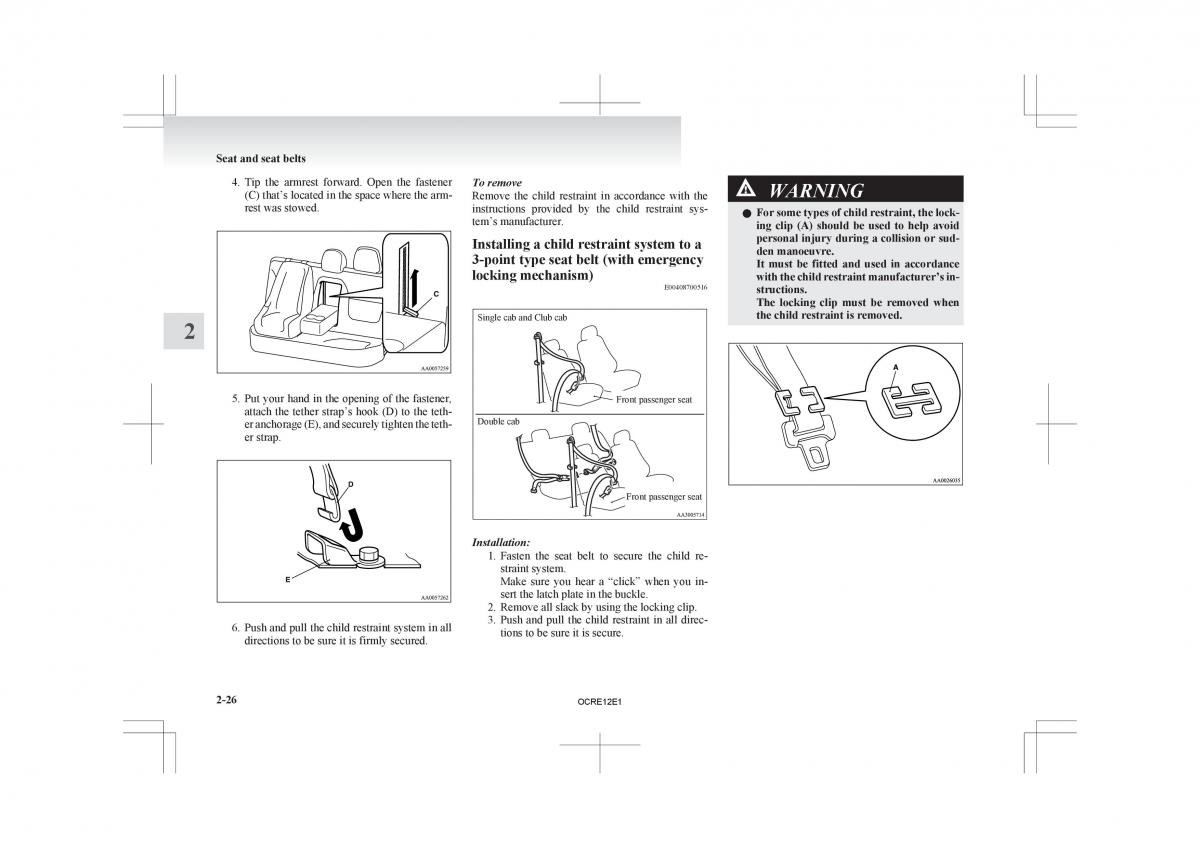 Mitsubishi L200 IV manual / page 71