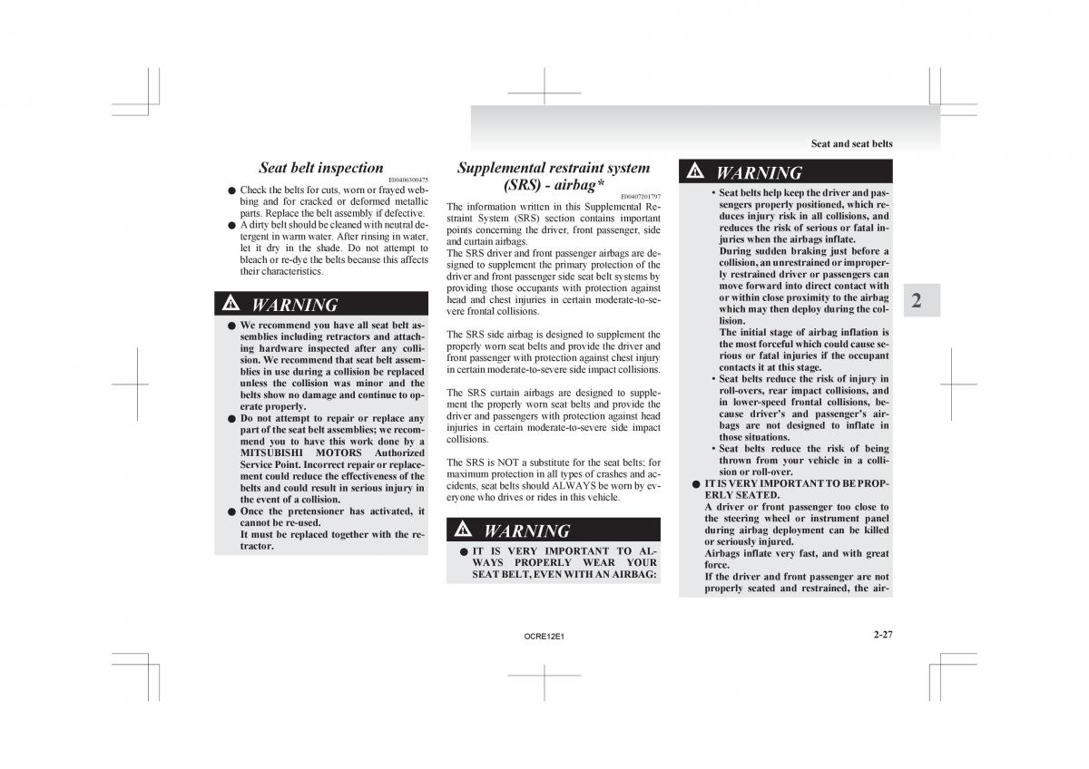 Mitsubishi L200 IV manual / page 72