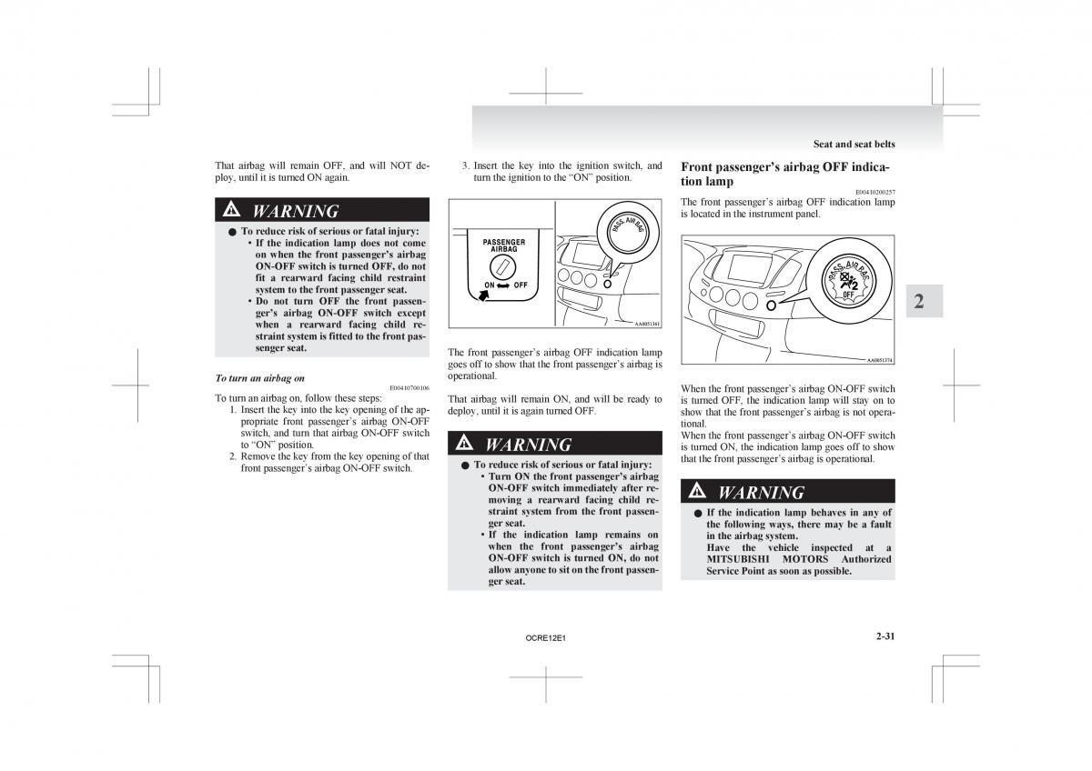 Mitsubishi L200 IV manual / page 76