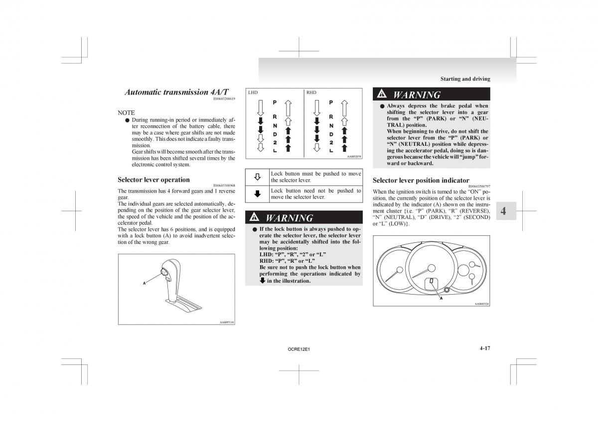 Mitsubishi L200 IV manual / page 142