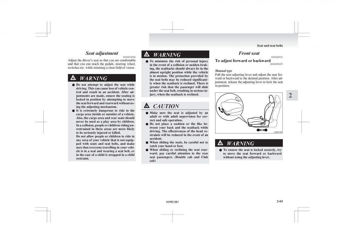 Mitsubishi L200 IV manual / page 48