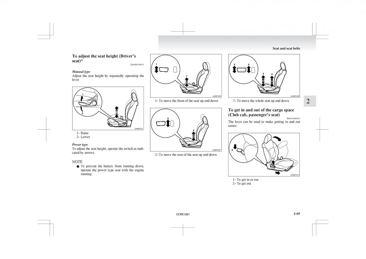 Mitsubishi L200 IV manual / page 50