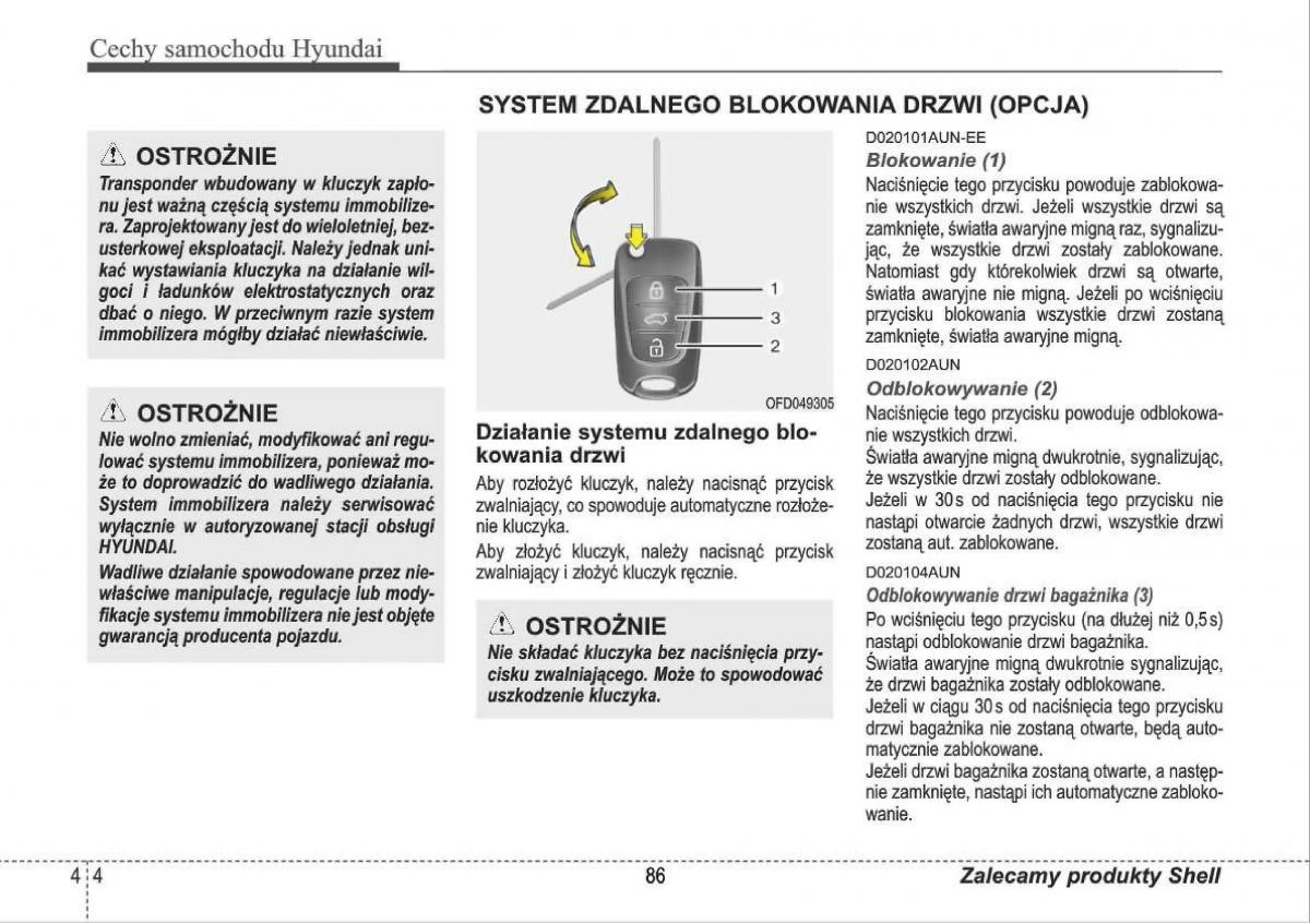 manual  Hyundai i30 I 1 instrukcja / page 86