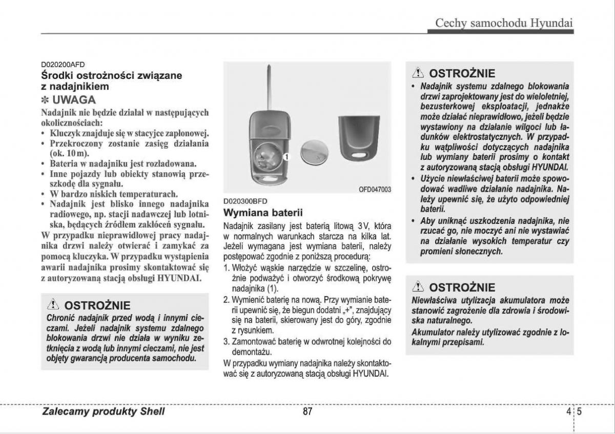 manual  Hyundai i30 I 1 instrukcja / page 87