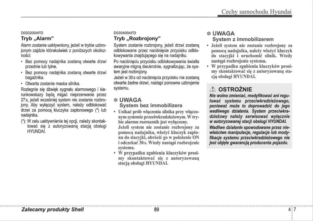 manual  Hyundai i30 I 1 instrukcja / page 89