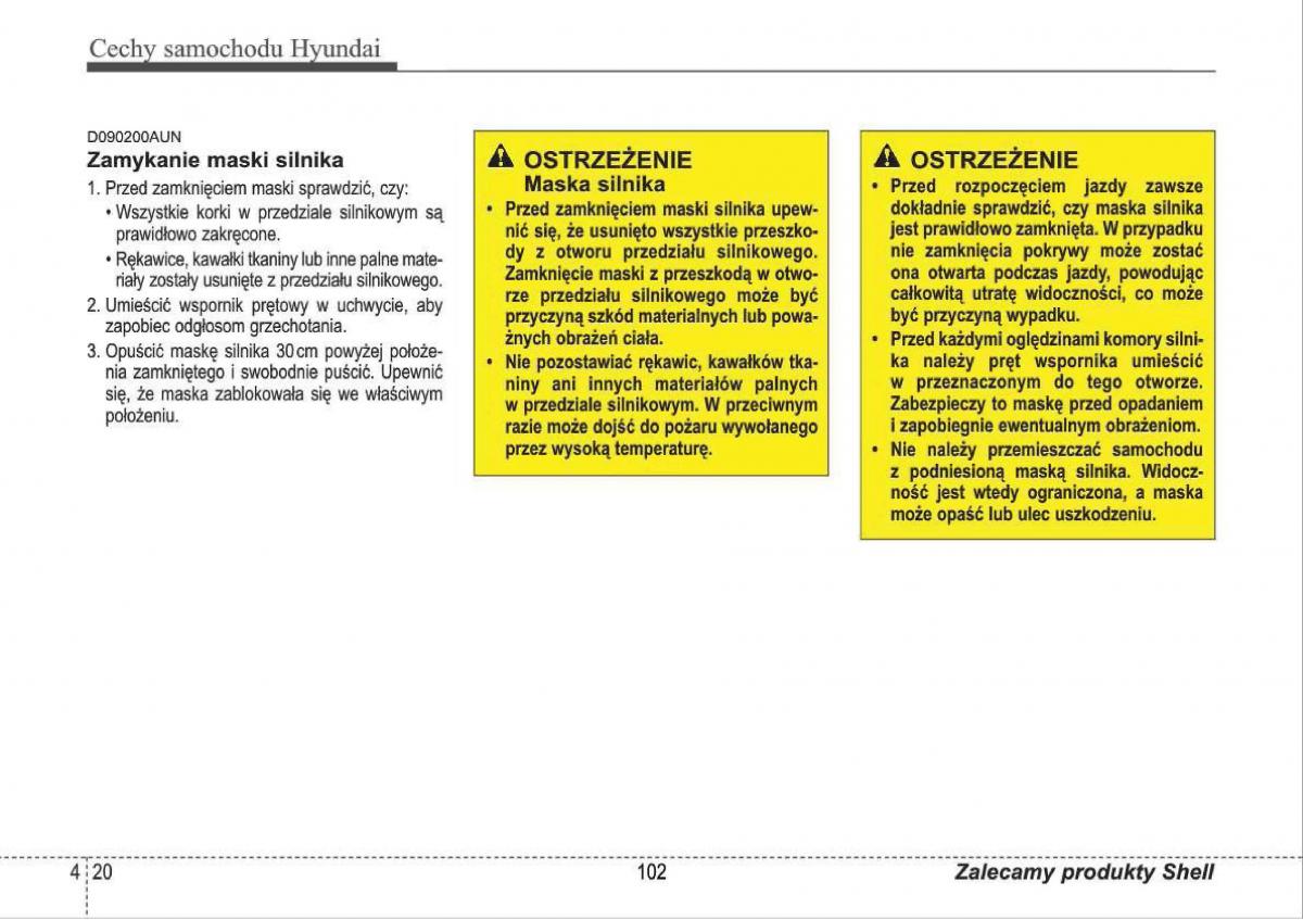 manual  Hyundai i30 I 1 instrukcja / page 102