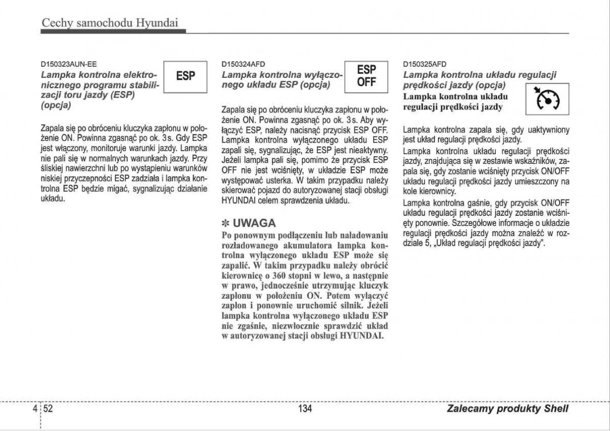 manual  Hyundai i30 I 1 instrukcja / page 134