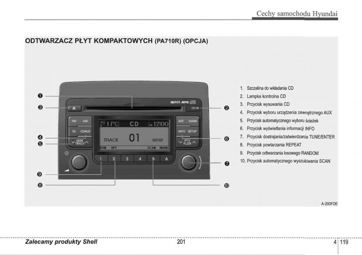 manual  Hyundai i30 I 1 instrukcja / page 201