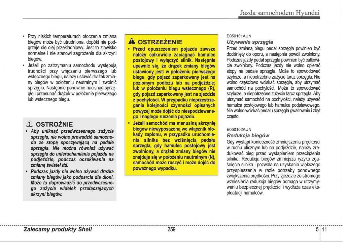 manual  Hyundai i30 I 1 instrukcja / page 259