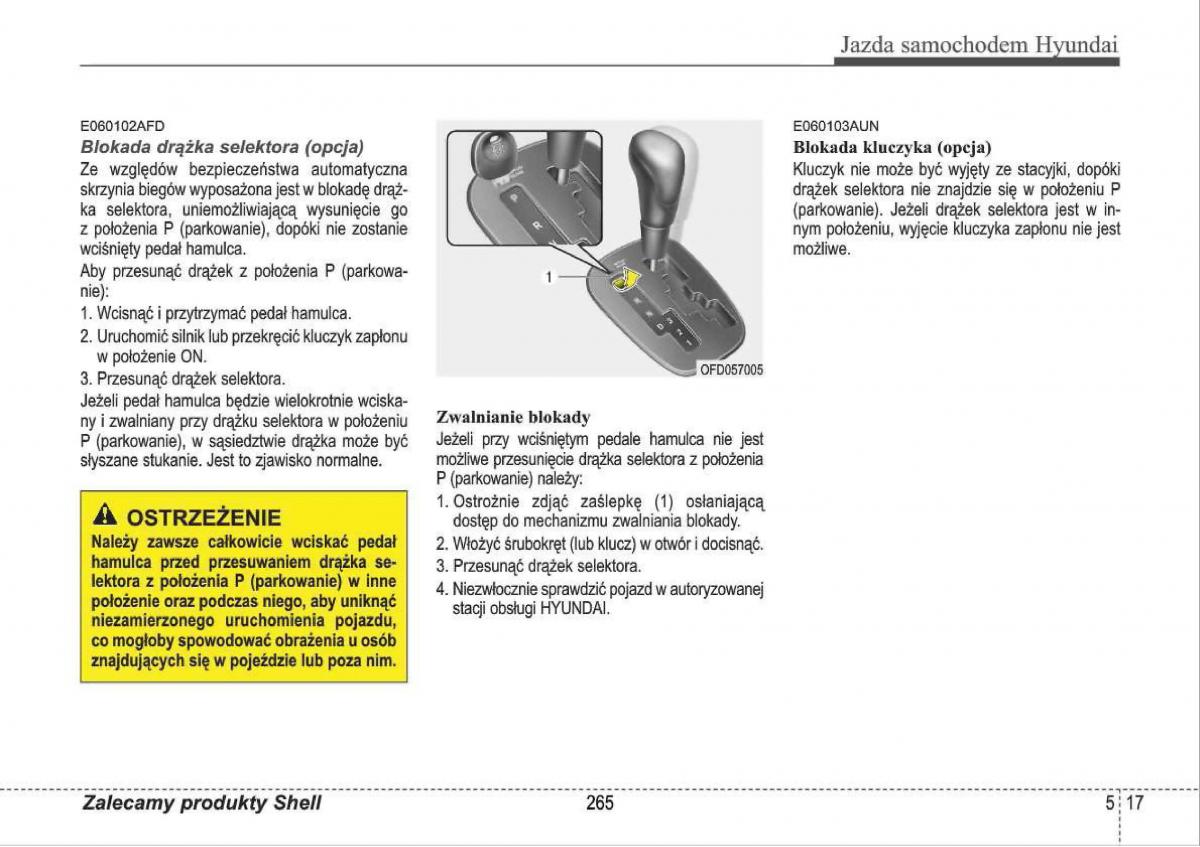 manual  Hyundai i30 I 1 instrukcja / page 265