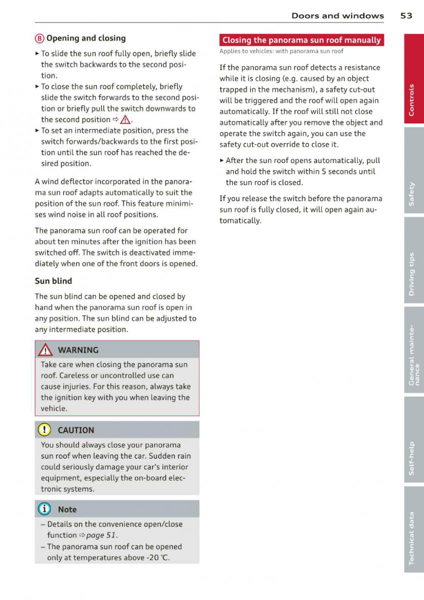 Audi A3 S3 III owners manual / page 55