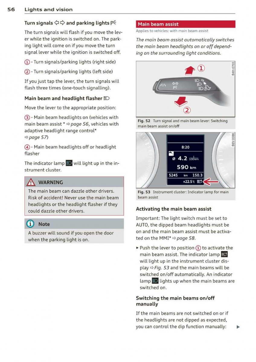 Audi A3 S3 III owners manual / page 58