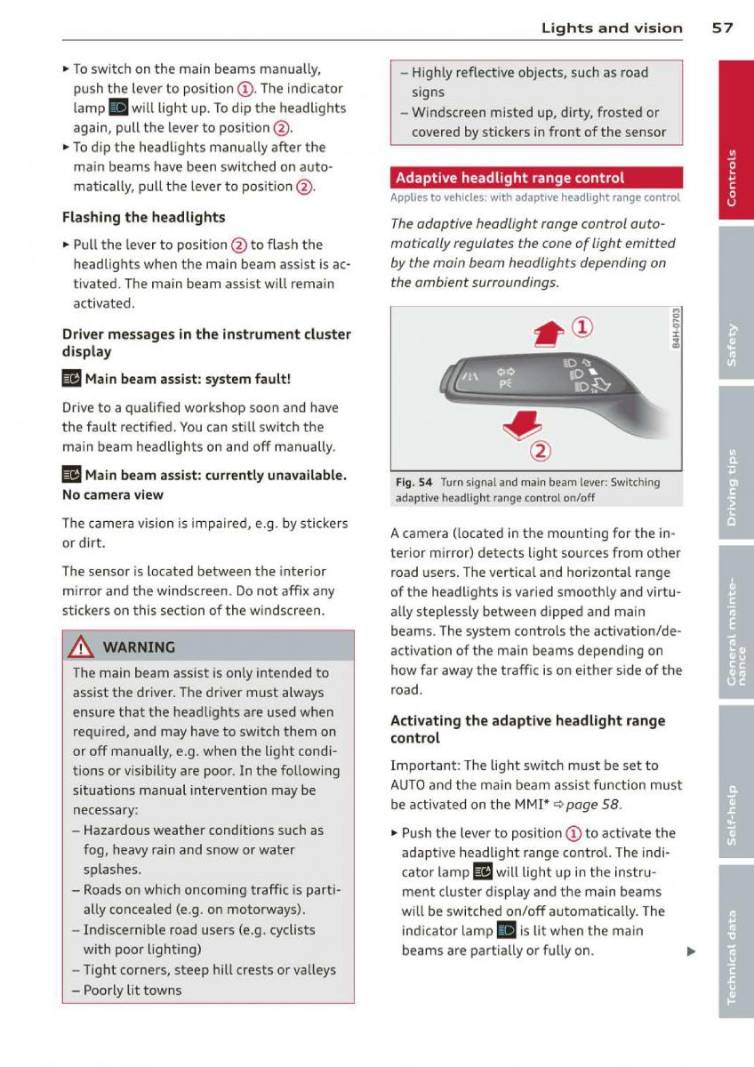 Audi A3 S3 III owners manual / page 59