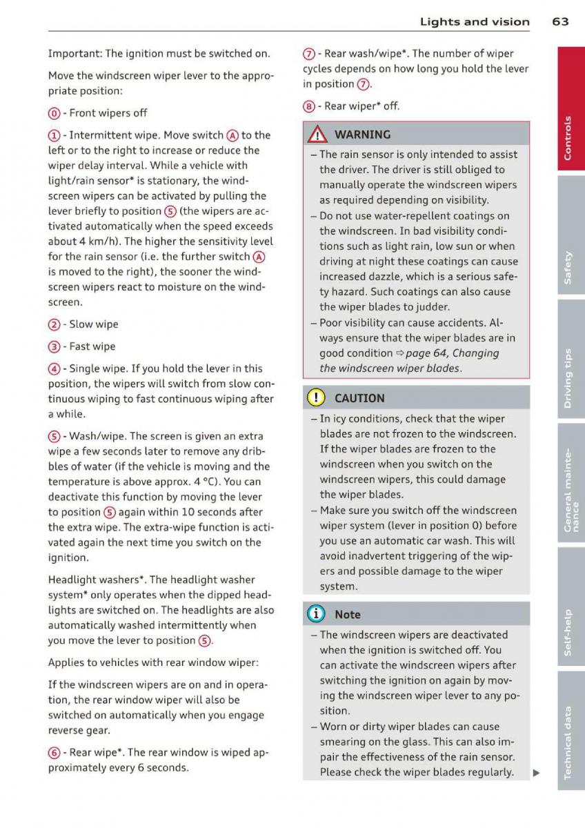 Audi A3 S3 III owners manual / page 65