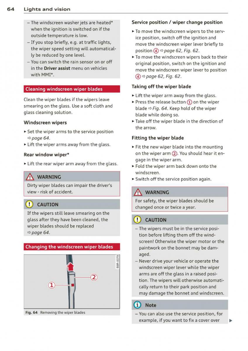 Audi A3 S3 III owners manual / page 66