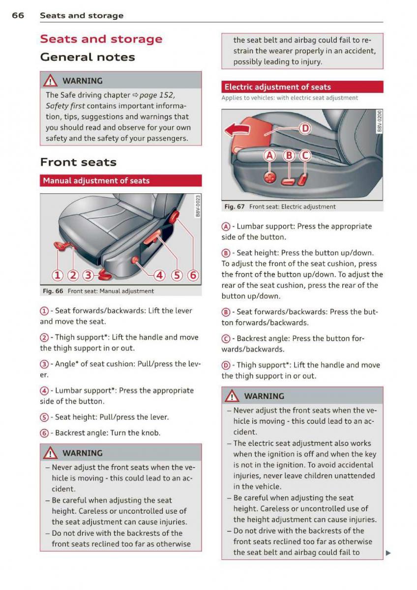 Audi A3 S3 III owners manual / page 68