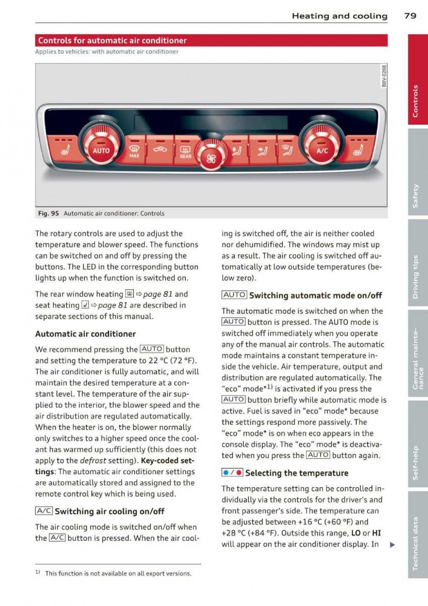 Audi A3 S3 III owners manual / page 81