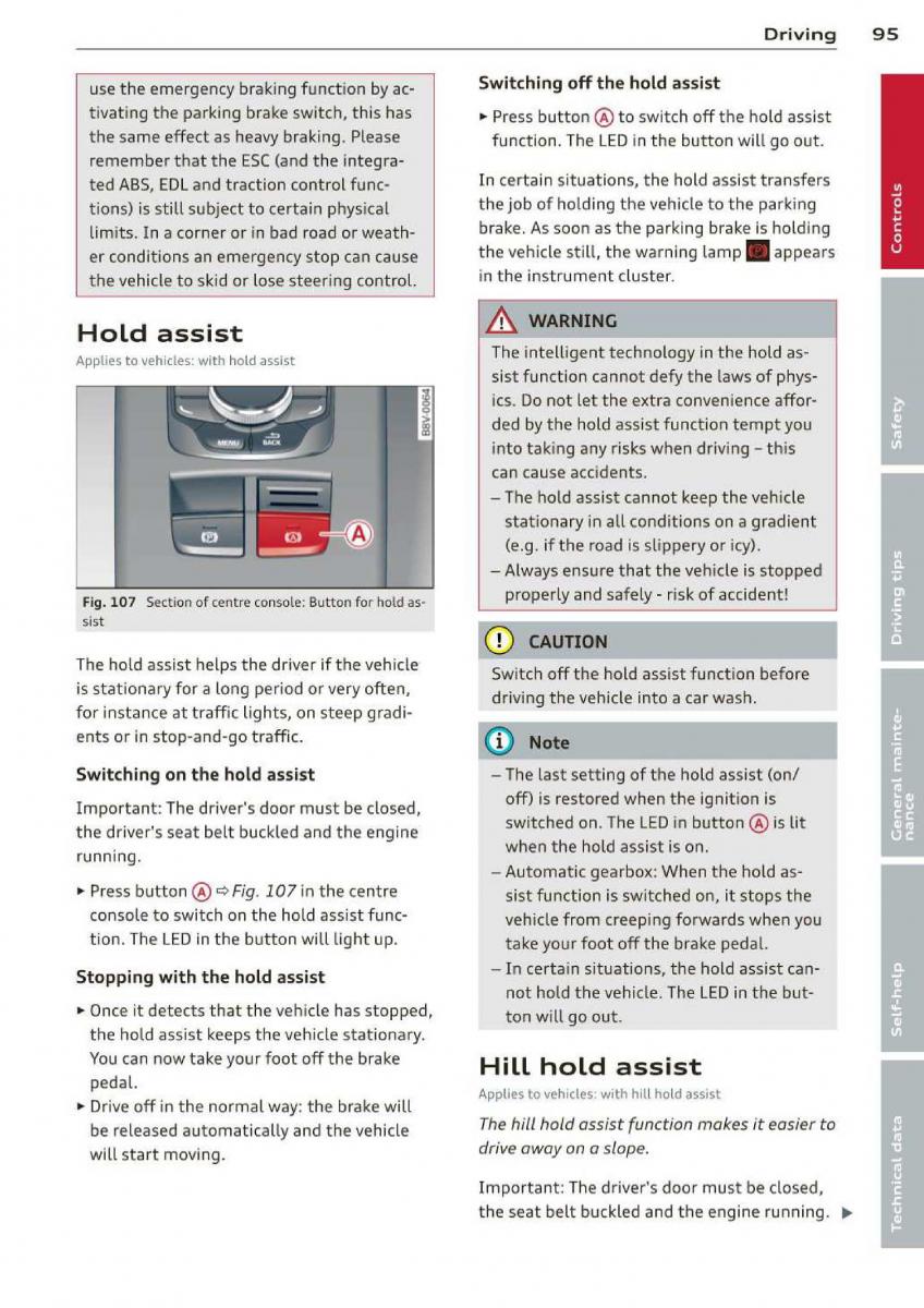 Audi A3 S3 III owners manual / page 97