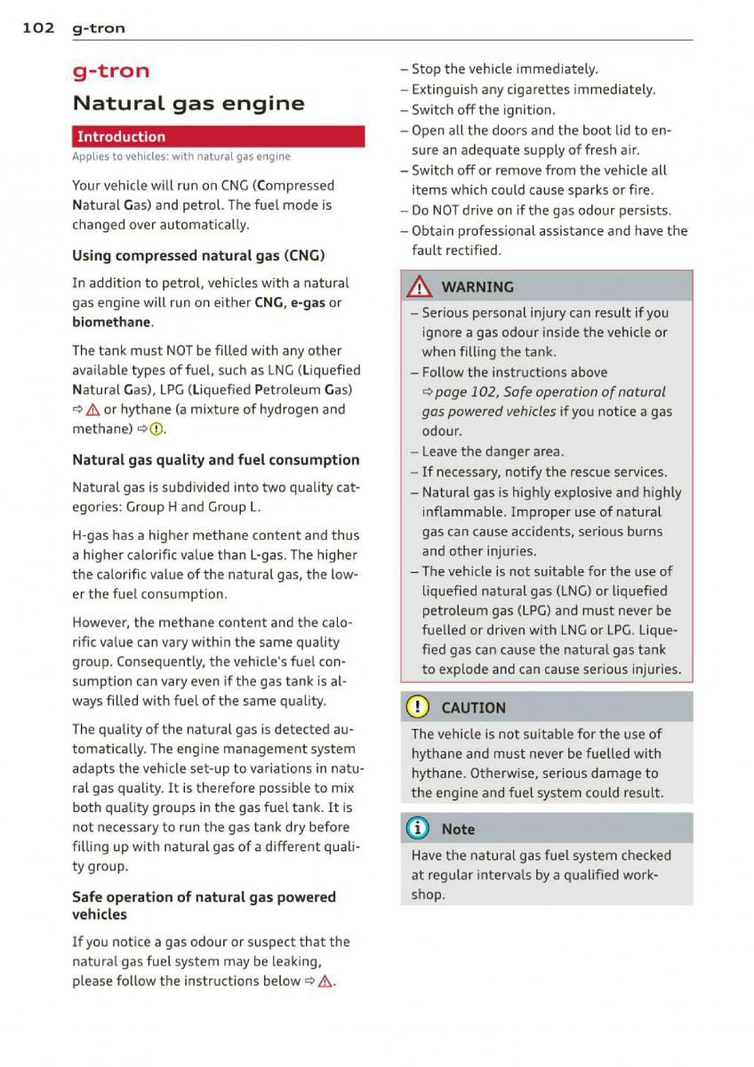 Audi A3 S3 III owners manual / page 104