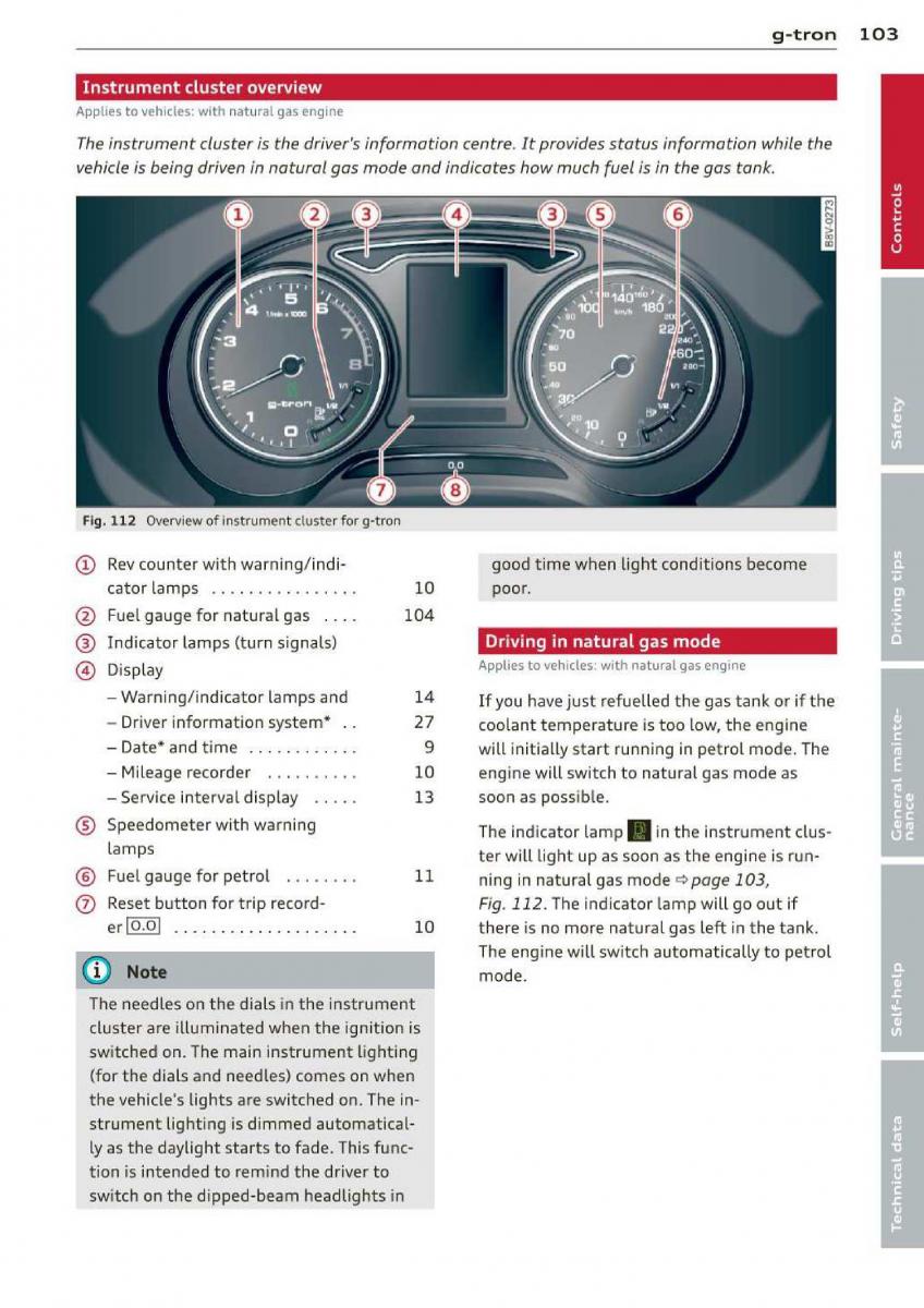 Audi A3 S3 III owners manual / page 105