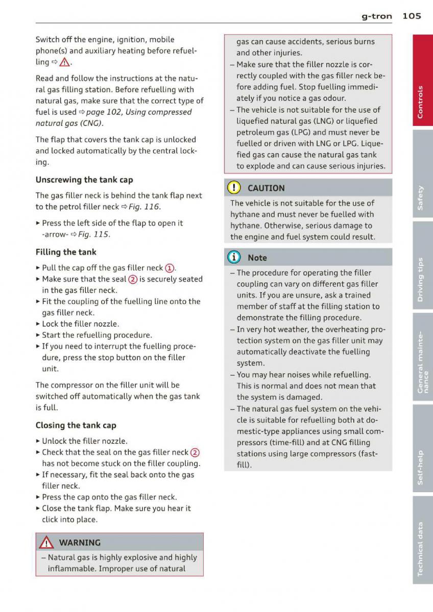 Audi A3 S3 III owners manual / page 107