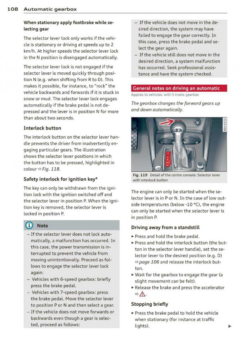 Audi A3 S3 III owners manual / page 110