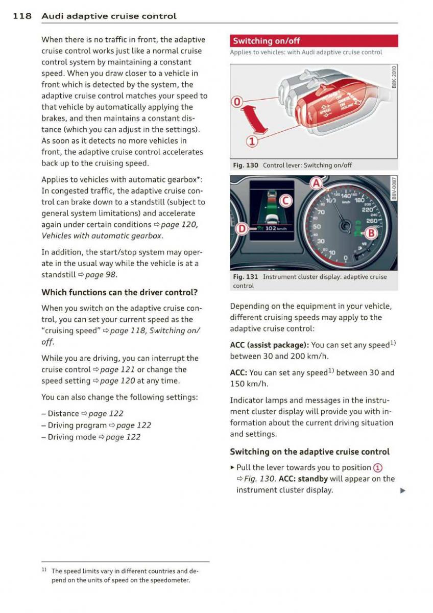 Audi A3 S3 III owners manual / page 120