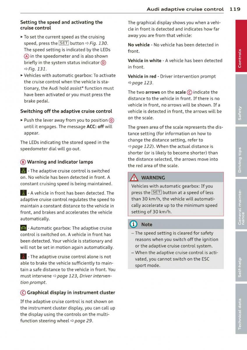 Audi A3 S3 III owners manual / page 121