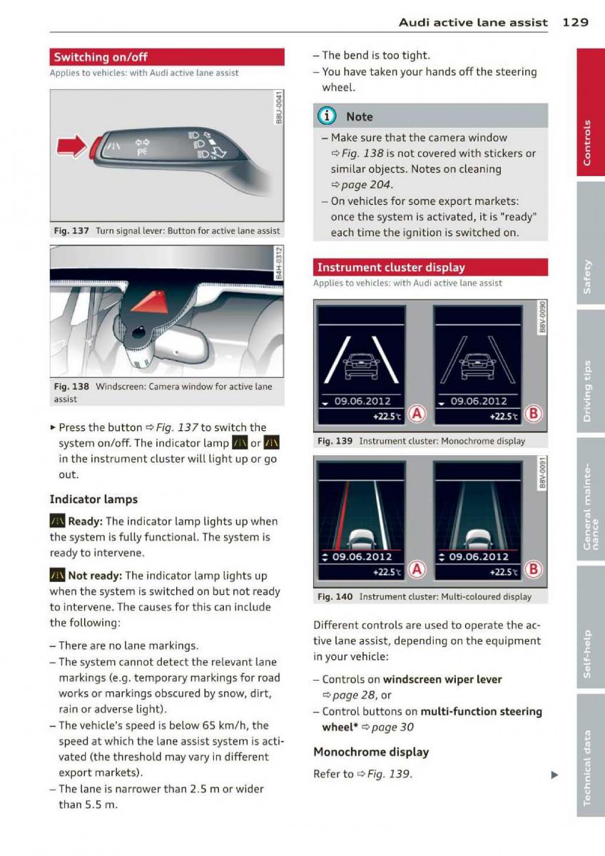 Audi A3 S3 III owners manual / page 131