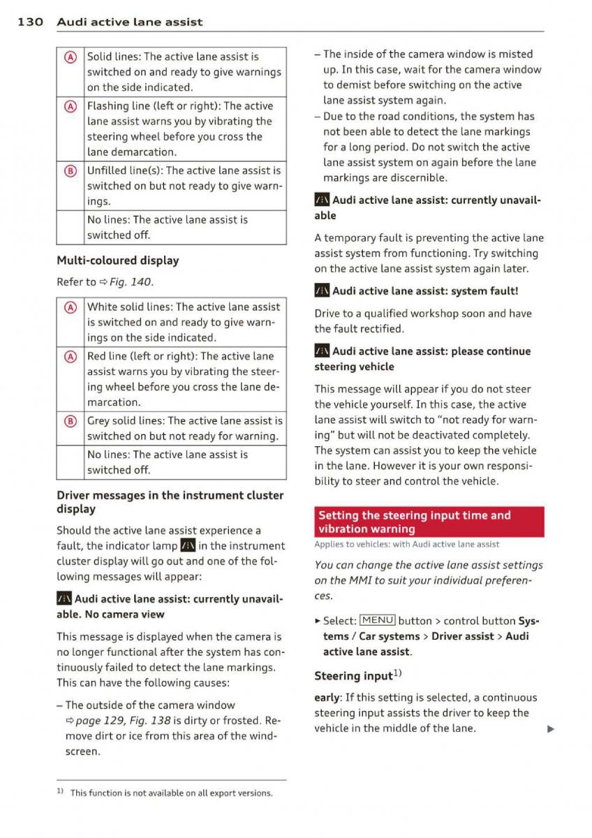 Audi A3 S3 III owners manual / page 132