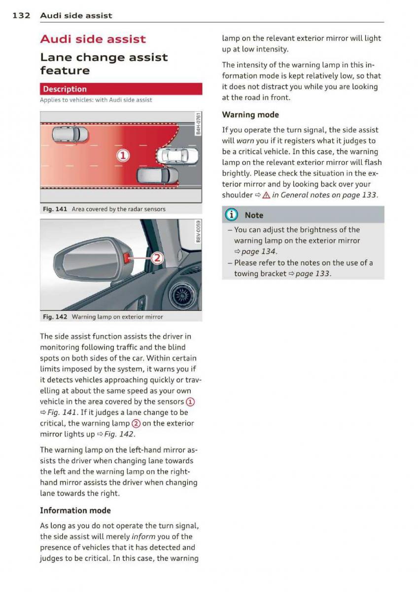 Audi A3 S3 III owners manual / page 134