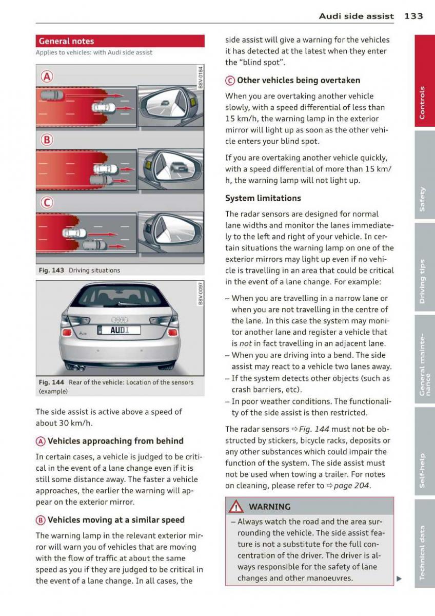 Audi A3 S3 III owners manual / page 135