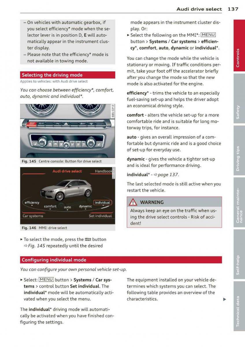 Audi A3 S3 III owners manual / page 139