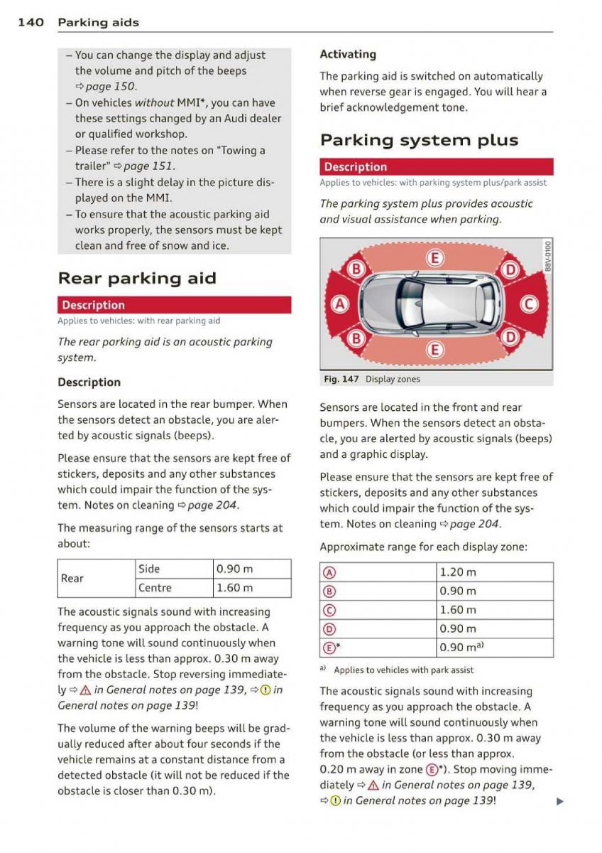 Audi A3 S3 III owners manual / page 142