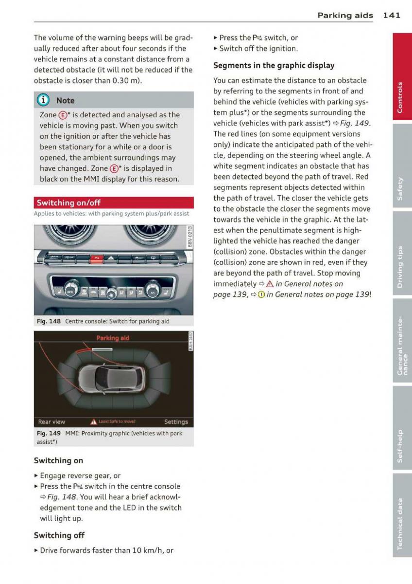 Audi A3 S3 III owners manual / page 143