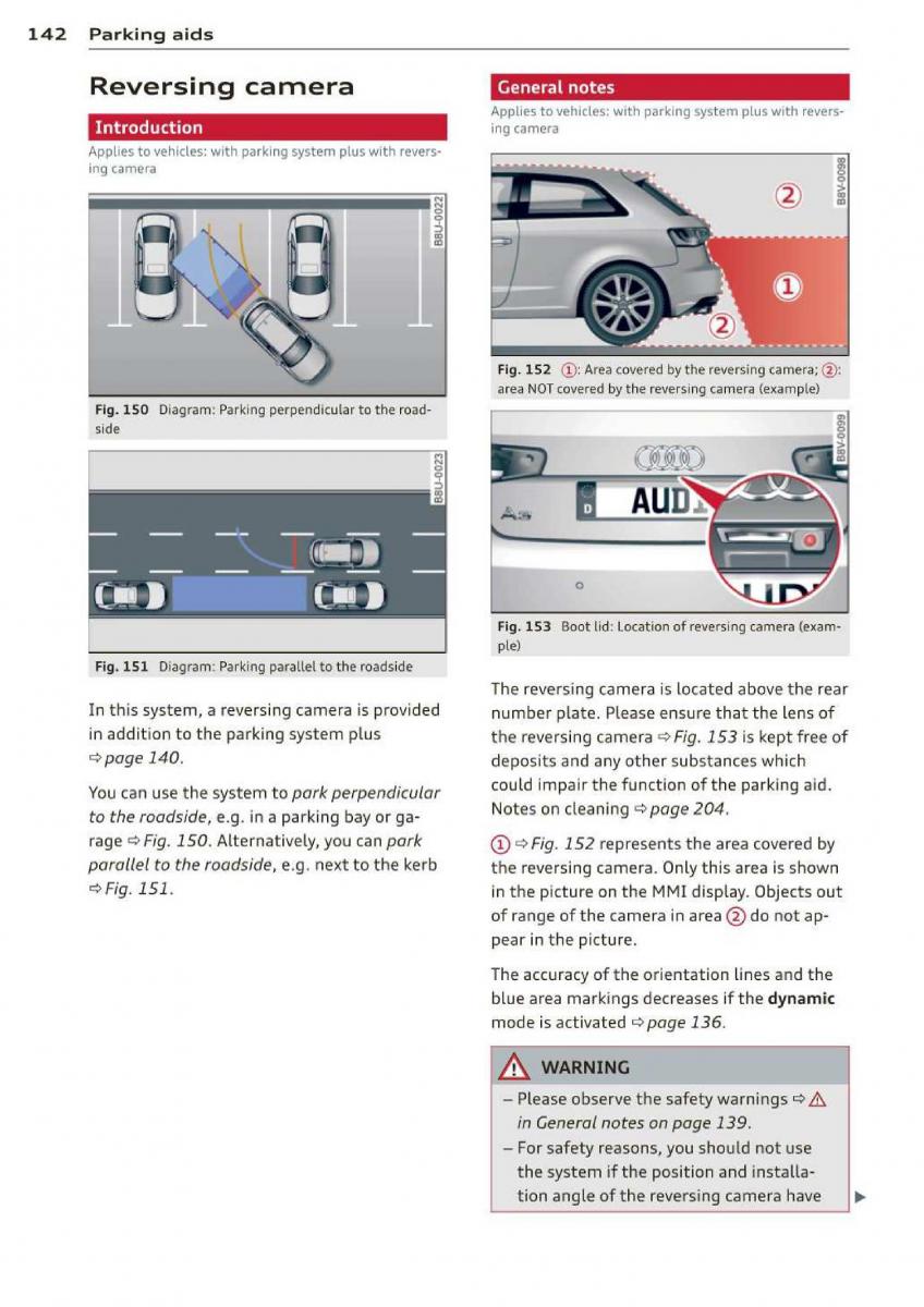 Audi A3 S3 III owners manual / page 144