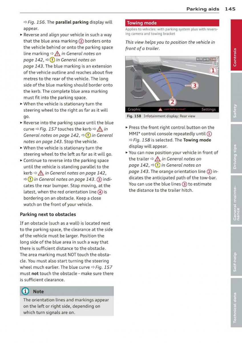 Audi A3 S3 III owners manual / page 147