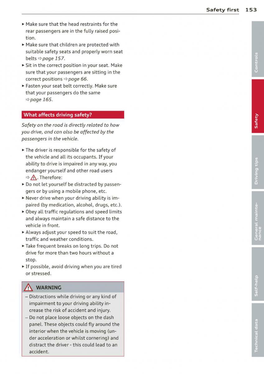 Audi A3 S3 III owners manual / page 155