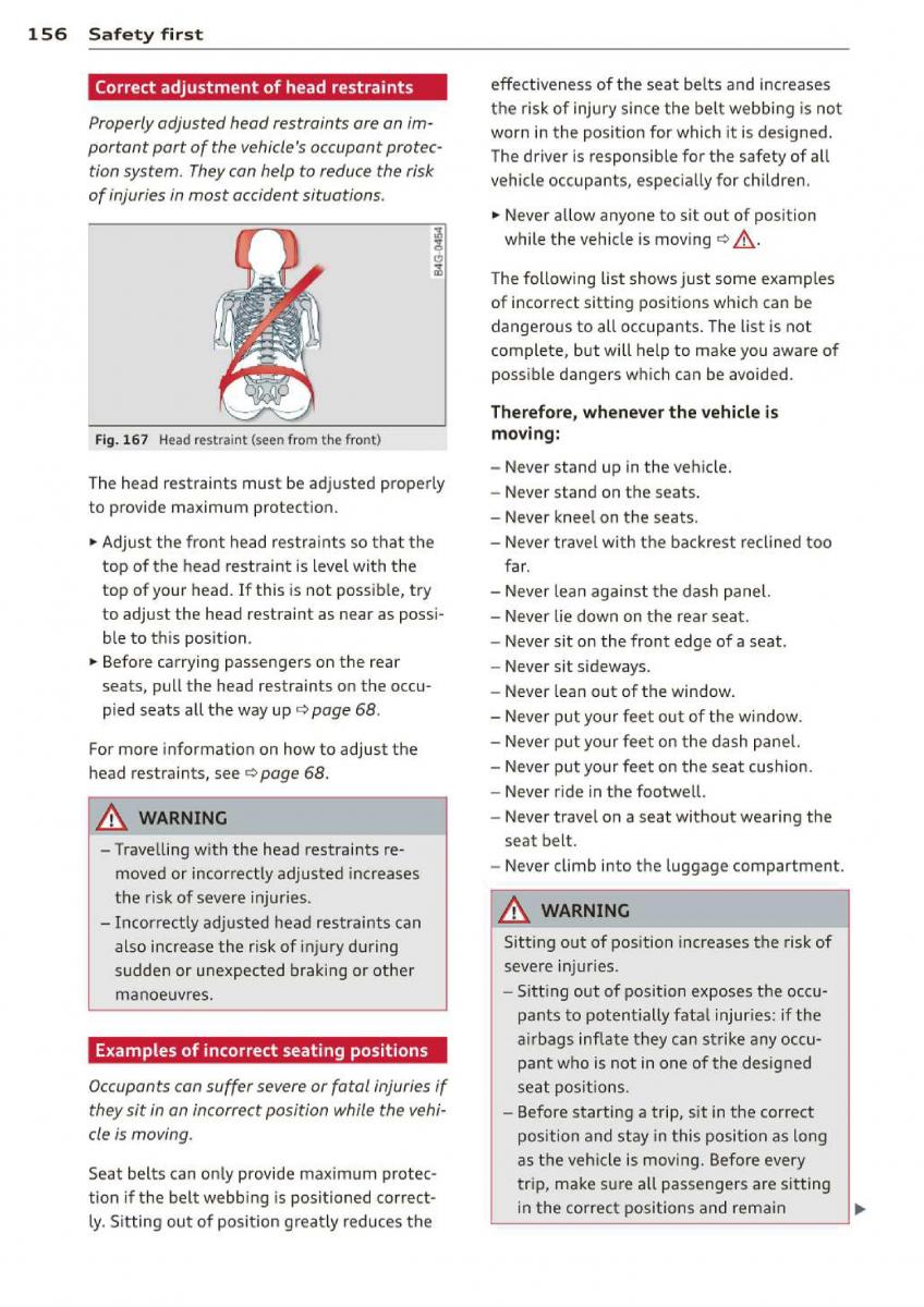 Audi A3 S3 III owners manual / page 158